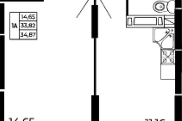 1-к квартира, 33,9 м², 1/10 эт.