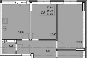 2-к квартира, 56,2 м², 5/10 эт.