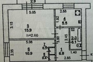 2-к квартира, 43 м², 3/9 эт.