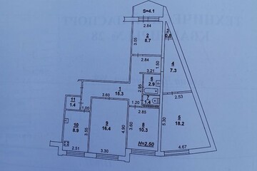 4-к квартира, 91,6 м², 7/9 эт.