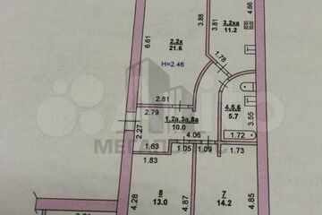 3-к квартира, 85 м², 8/12 эт.